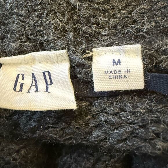 Gap Dark Heather Gray Oversized Long Hooded Cardigan Sz M Cozycore, Lounge - Picture 15 of 15